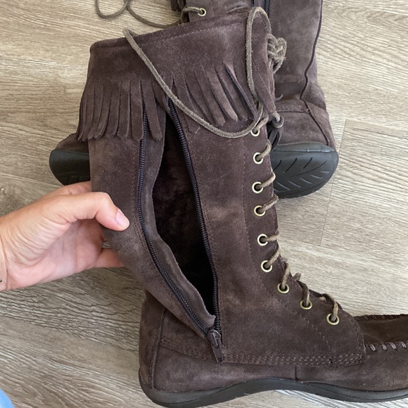 L.L. Bean Ll Bean Tall Brown Suede Moccasin Boots - Women | Color: Brown |8.5 - Picture 10 of 10